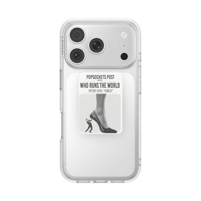 PopSockets Adhesive Phone Grip, Holder- Who Runs the World - color: Who Runs the World, style: Adhesive