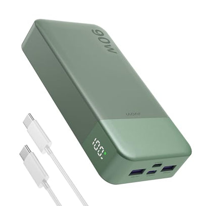 JUOVI Laptop Power Bank 90W 20000mAh Portable Charger - color: Green