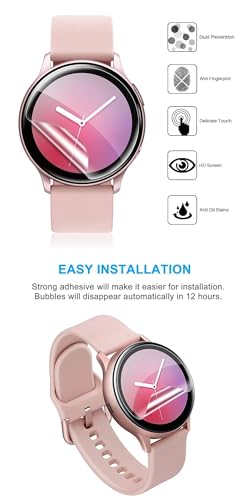 5Pcs Hydrogel Screen Protector for Samsung Galaxy Watch 6/5 / 4 44mm Smartwatch Soft HD Clear TPU Film Touch Sensitive, Self-Healing, Anti-Scratch, Ultra-Thin, Easy Installation