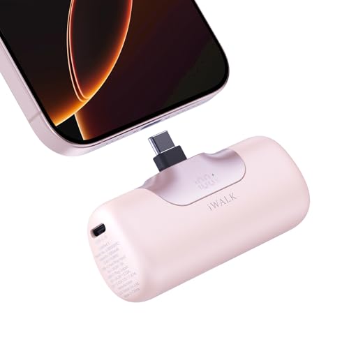 iWALK Portable Charger 5500mAh Next-Gen Small Power Bank 22.5W Fast Charging Battery USB-C Portable Phone Charger for iPhone 18/17/16/15 17 Plus 17 Pro Max iPad, Samsung Galaxy S25 S24 Android, Pink - color: Pink