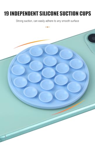 Magnetic Silicone Phone Holder with Suction Cup, 1 Pack Phone Stand Grip for Hands-Free Use, Bubble Texture Phone Mount for Desk, Kitchen, Video Calls, Compatible with Most Smartphones