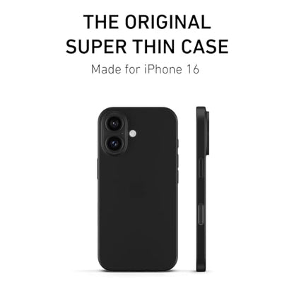 PEEL Super Thin Case for iPhone 16 (Transparent Black) - color: Black, size: Super Thin