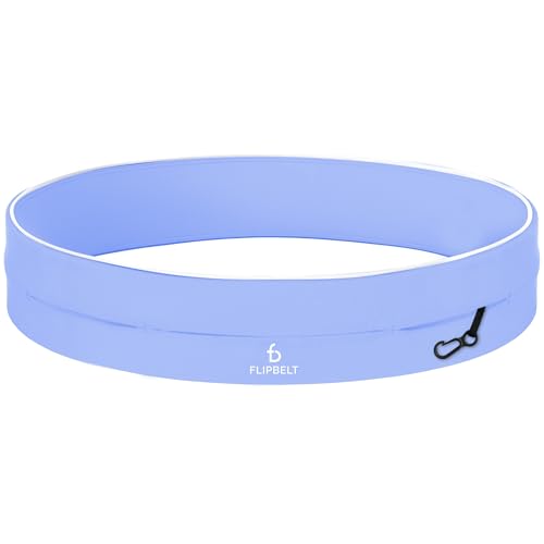 FlipBelt Classic Running Belt, Phone Holder for Running, Money Belt Pouch - color: Periwinkle, size: Extra Small