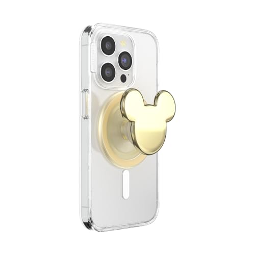 PopSockets Phone Grip for MagSafe, Magnetic Holder- Gold Mickey Head - color: Gold Mickey, style: MagSafe