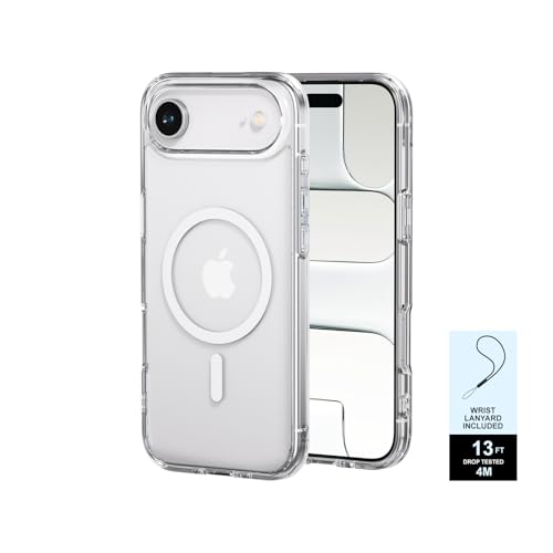 PAUL B for 2025 iPhone 17 Air Case (Compatible with MagSafe) Military Grade Drop Protection(Drop Tested up to 13FT) Anti Yellowing|Magnetic Rugged Shockproof Phone Cover (Clear, iPhone 17 Air) - color: Clear, size: iPhone 17 Air