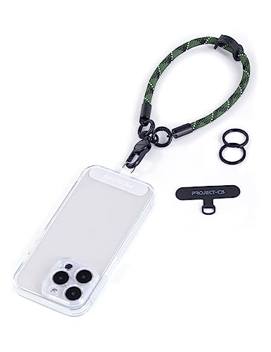 Phone Wrist Strap 1,Tether Tab 2,Phone Wristlet,Lanyard Wrist Strap,Key Holder,KeyChain,KeyRing×2(Green) - color: Green