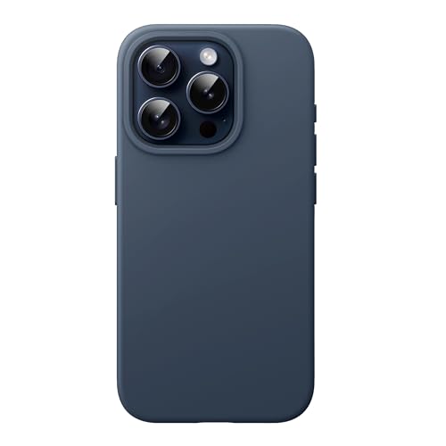 JETech Silicone Case for iPhone 15 Pro, Storm Blue | Silky Soft Touch, Shockproof Protection, Scratch Resistant, Microfiber Lining - color: Storm Blue, size: iPhone 15 Pro