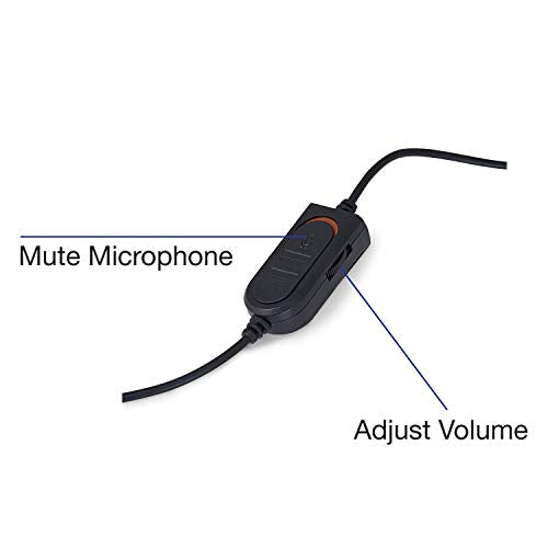 Verbatim Mono 3.5mm Wired Headset with Microphone and in-Line Remote, Black 6.33 (Pack of 6) - size: 6.33 (Pack of 6), style: Mono