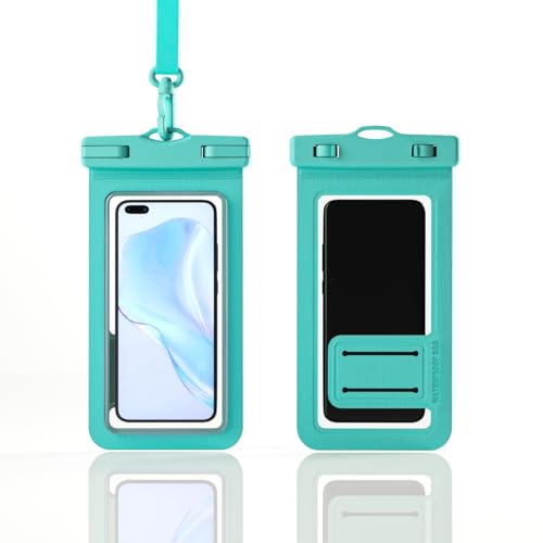 Waterproof Phone Pouch PVC Touchscreen Dry Bag Universal Size Waterproof Phone Case for Swimming, Diving, Kayaking(Mint Green) - color: Mint green