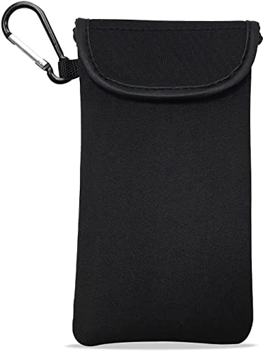 Universal Neoprene Cell Phone Sleeve Shock Proof Pouch Carabiner Hook Case for iPhone 17 Pro Max iPhone Air 16 15 14 13 12 11 Pro Max Google Pixel 10 9 8 7 6 Pro Moto G 5G Moto G Play 2024