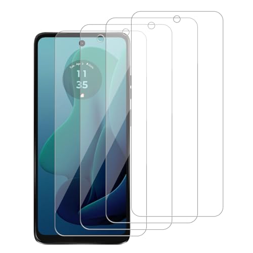 [4 Pack Glass Screen Protector Compatible for Motorola Moto G 5G (2024) / XT2417 [9H Hardness]-HD Screen Tempered Glass, Scratch Resistant,Easy Install [Case Friendly] - size: Moto G 5G (2024)