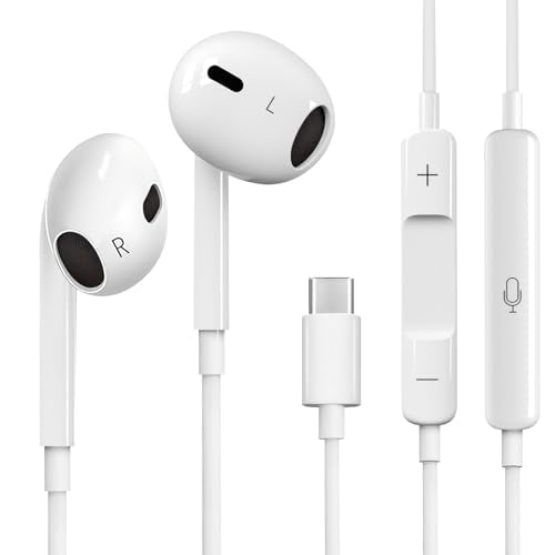 USB C Headphones Wired for iPhone 17 16 15 Pixel Galaxy