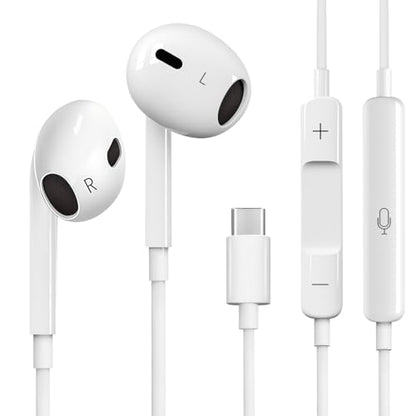 USB C Headphones Wired for iPhone 17 16 15 Pixel Galaxy