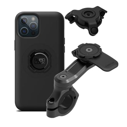 Quad Lock Motorcycle Handlebar Mount PRO Kit with Vibration Dampener and MAG Phone Case for iPhone 12 Pro Max - size: iPhone 12 Pro Max