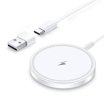 Magsafe Charger Magnetic Wireless Charge iPhone: Strong Magnet Charging Pad - color: White