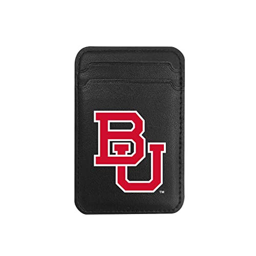 OTM Essentials Boston University Faux Leather Phone Wallet Sleeves, Sleek Magnetic Phone Wallet Case, Lightweight Compatible with Magsafe Devices, Classic - color: Boston University, style: MagSafe Compatible