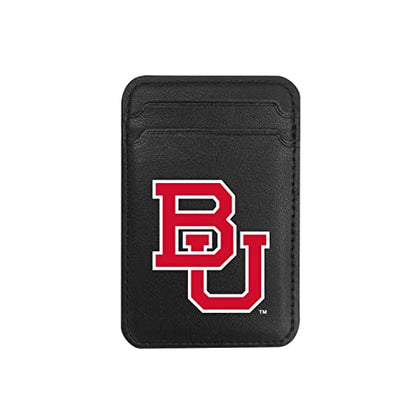 OTM Essentials Boston University Faux Leather Phone Wallet Sleeves, Sleek Magnetic Phone Wallet Case, Lightweight Compatible with Magsafe Devices, Classic - color: Boston University, style: MagSafe Compatible