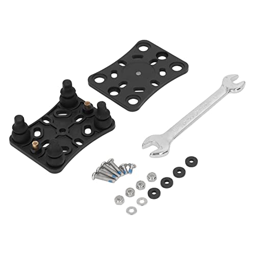 Motorcycle Mobile Phone Holder Shock Absorber, Wireless Phone Bracket with Vibration Buffer, Durable Nylon Silicone Stainless Steel Mount for ATV UTV, Black