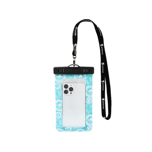 geckobrands Large Phone Dry Bag – IPX8 Waterproof with Lanyard for Submersion Protection – Fits Most iPhone and Samsung Galaxy Models - color: Teal Margaritaville Toss
