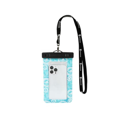 geckobrands Large Phone Dry Bag – IPX8 Waterproof with Lanyard for Submersion Protection – Fits Most iPhone and Samsung Galaxy Models - color: Teal Margaritaville Toss