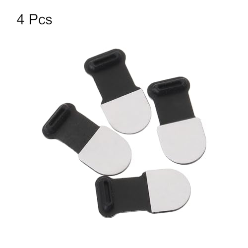 MECCANIXITY 4pcs Anti-Lost Anti Dust Plug, Micro USB Port Dust Covers Caps Silicone for Phone, Black - color: Black