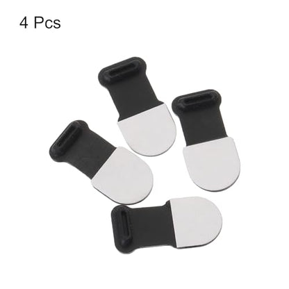 MECCANIXITY 4pcs Anti-Lost Anti Dust Plug, Micro USB Port Dust Covers Caps Silicone for Phone, Black - color: Black