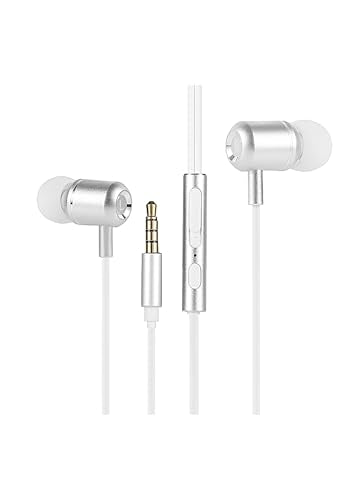 TRON Wired Headphone with Aux & Type-C & Lightning Connector, Microphone, Noise-Isolating, (Earbuds with AUX and Mic - Carrying case Included TR70) - style: Earbuds with AUX and Mic - carrying case included TR70