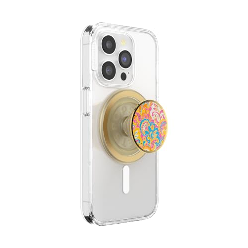 PopSockets Phone Grip for MagSafe, Magnetic Holder- Gaudy Gold - color: Gaudy gold, style: MagSafe