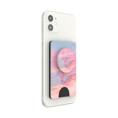 PopSockets Adhesive Phone Wallet with Grip- Pink Clouds - color: Pink Clouds, style: Adhesive