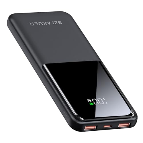 Portable Charger,Slim 10000mAh Power Bank,22.5W USB-C Fast Charging Battery Pack Compatible with iPhone 17/16/15/14/13/12 Pro Samsung Galaxy, iPad, AirPods, Android Tablets (Black) - color: Black