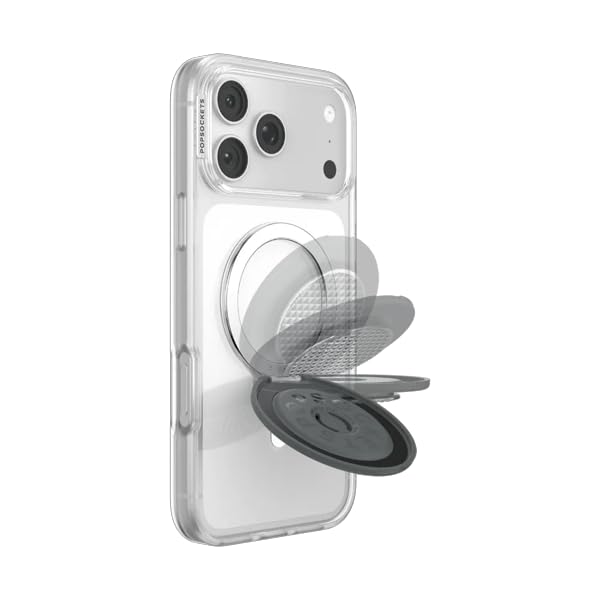 PopSockets Kick-Out Grip for MagSafe, Kickstand- Knurl Gunmetal - color: Knurl Gunmetal, style: MagSafe Kick-Out