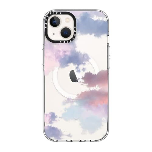 CASETiFY for iPhone 13 Case - Impact Clear Compatible with MagSafe | Not Yellowing | 6.6 ft. 3x Military Grade Drop Protection | Clouds | Clear - color: Clouds, size: Iphone 13 (6.1")