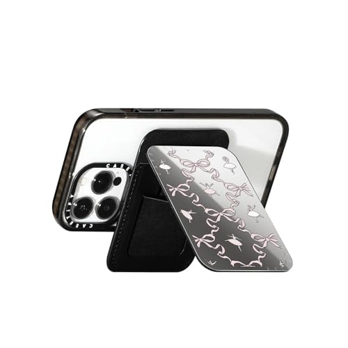 CASETiFY Snappy Card Holder Stand Compatible with Magsafe - Ballerina Pattern - Silver Mirror - color: Ballerina Pattern