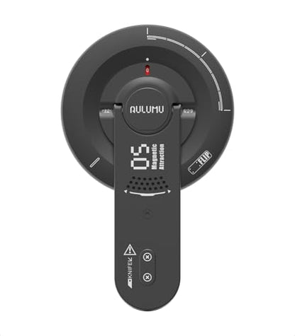 Aulumu G05 Air for MagSafe Grip Stand | Rotation Angle Adjustment | Aluminium Alloy Ultra Light & Ultra Thin | with Box Opener - Black - color: Black