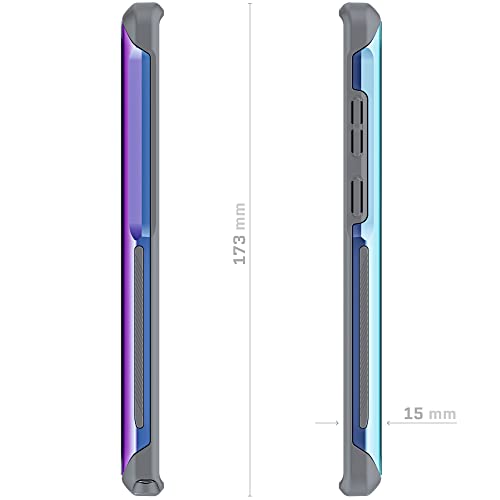 Ghostek ATOMIC slim S22 Ultra Phone Case with Clear Back, Iridescent Aluminum Bumper and S-Pen Stylus Cutout Shockproof Phone Cover Designed for 2022 Samsung Galaxy S22 Ultra 5G (6.8 Inch) (Prismatic) - color: Prismatic, size: Galaxy S22 Ultra