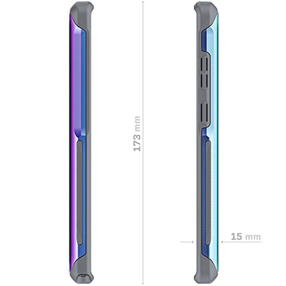 Ghostek ATOMIC slim S22 Ultra Phone Case with Clear Back, Iridescent Aluminum Bumper and S-Pen Stylus Cutout Shockproof Phone Cover Designed for 2022 Samsung Galaxy S22 Ultra 5G (6.8 Inch) (Prismatic) - color: Prismatic, size: Galaxy S22 Ultra
