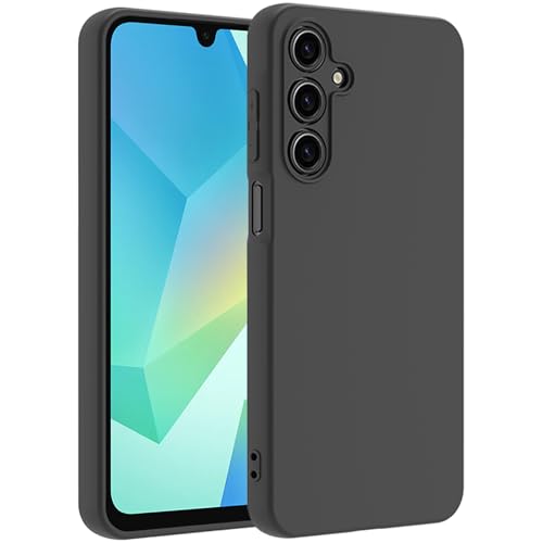 TENOC Phone Case for Samsung Galaxy A16 4G/5G, Black Case Anti-Fingerprint Protective Bumper Matte Cover - color: Black Matte, size: A16