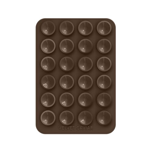 Velvet Caviar Suction Cup Phone Case Mount Compatible with MagSafe Devices Only - Magnetic Silicone Sticky Phone Grip Holder for iPhone Back of Phone - Mirror Gripper (Espresso Brown) - color: Espresso Brown