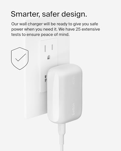Belkin 42W USB C and USB A Charger Block, Lightning Cable Included - style: Includes C-Lightning Cable