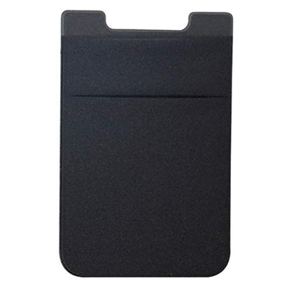 Phone Card Holder Phone Wallet Stick On Stretchy Card Holder for Back of Phone Credit Card Holder for Phone for Case, Black, Minimalist