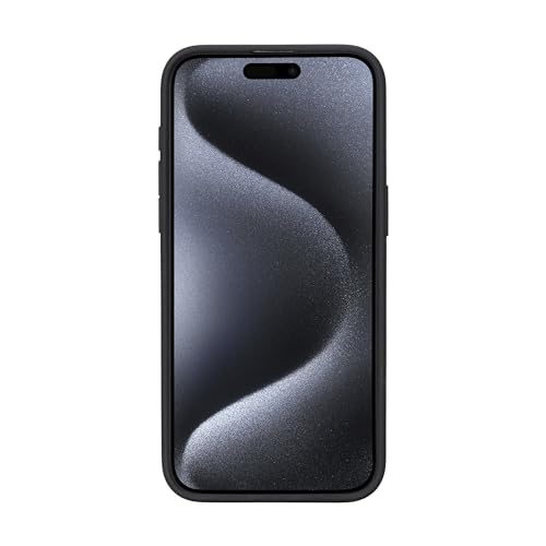 BOULETTA Compatible with iPhone 15 ProMax Case with Card Holder - Genuine Leather, Protective, Slim Phone Case, 2 Card Holders, RFID Blocking 6.7 inches, Gray