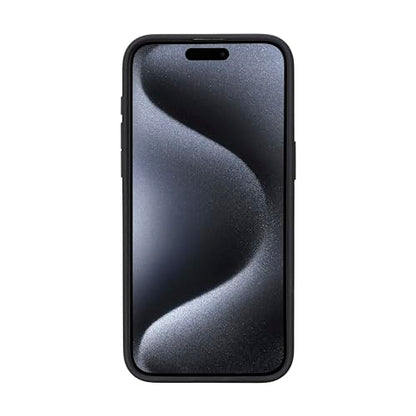 BOULETTA Compatible with iPhone 15 ProMax Case with Card Holder - Genuine Leather, Protective, Slim Phone Case, 2 Card Holders, RFID Blocking 6.7 inches, Gray