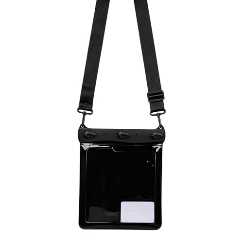 Phone Waterproof Pouch Touchscreen Large Shoulder Bag | Underwater Cell Phone Case for Cruise, Travel, Pool, Rafting, Diving, Snorkeling, Ship, Kayak - color: Black