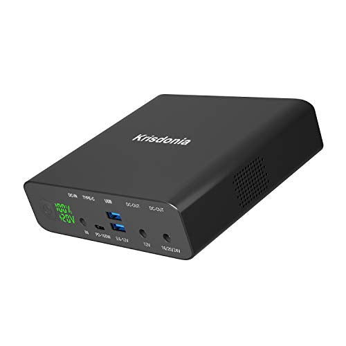 Portable Laptop Charger 32000mAh 100W PD Power Bank, External Battery Pack with 1 USB-C PD3.0 Port, 2 DC Ports, 2 USB QC3.0 Ports for Laptops, Tablets, Smartphones and Other Devices