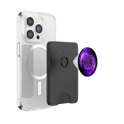 Nebula Mandala Galaxy Purple Stars Dreamy Whirl Tidepool PopSockets PopWallet for MagSafe - style: Magnetic PopWallet