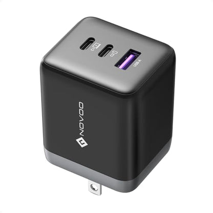 NOVOO 100W USB C Charger Block (GaN III), 3-Port Fast Charging Wall Charger