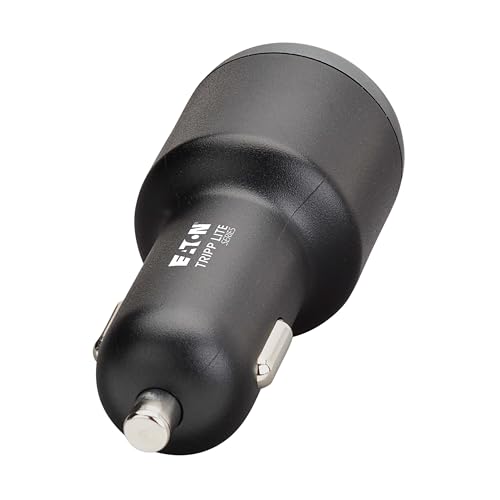 Eaton Tripp Lite Series 65W USB C Car Charger Cigarette Lighter Adapter, 2 USB-C Ports, Power Delivery (PD) 3.1 and PPS Charging, Fasting Charging for iPhone, Galaxy, Pixel & More (U280-C02-65W)