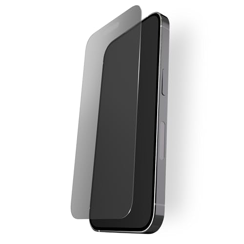 BodyGuardz Pure 3 Privacy Screen Protector for iPhone 15 Pro Max/iPhone 15 Plus, 2-Way Privacy Technology With Durable 9H Anti-Spy Tempered Glass, Easy Installation, Case-Friendly