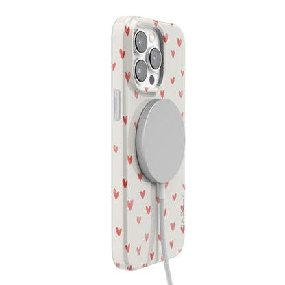 Casely iPhone 14 Pro Case | Love Letters | Doodle Hearts | Compatible with MagSafe | Classic Ultra Slim Design - color: Love Letters | Doodle Hearts, size: iPhone 14 Pro