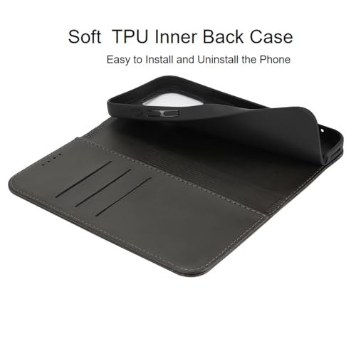 Wallet Case for iPhone 16 Pro Max,Purse with Card Slot,6.9",Black | Premium PU Leather, Flip Folio Purse Case, with Card Slot, Stand Holder,Magnetic Closure, TPU Shockproof Protective Case - color: Black, size: iPhone 16 Pro Max